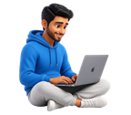 Recruiter reviewing candidates on a laptop